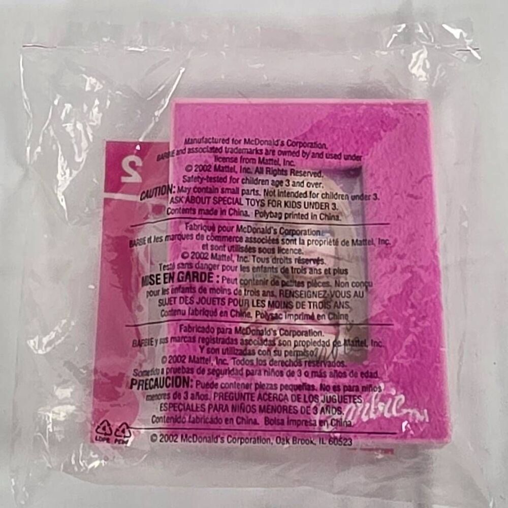 McDonald’s Barbie Happy Meal Toy #2 Carry Your Stuff Barbie Frame (2002, Mattel)